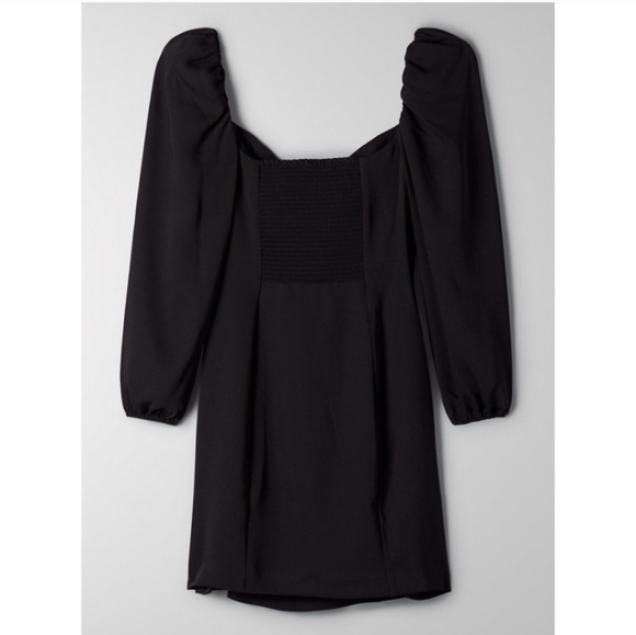 WILFRED Novella Dress Long Sleeve Mini Black 2 Aritzia - Picture 7 of 15